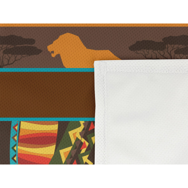 African Lions & Elephants Cooling Towel- Detail