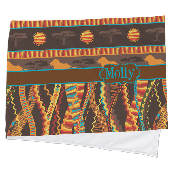 Custom African Lions & Elephants Cooling Towel (Personalized)