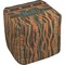 African Lions & Elephants Cube Poof Ottoman (Top)