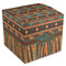 African Lions & Elephants Cube Favor Gift Box - Front/Main