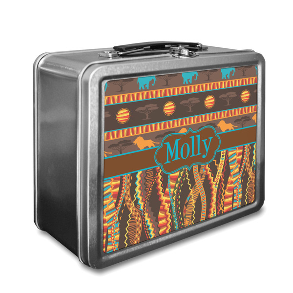Custom African Lions & Elephants Lunch Box (Personalized)