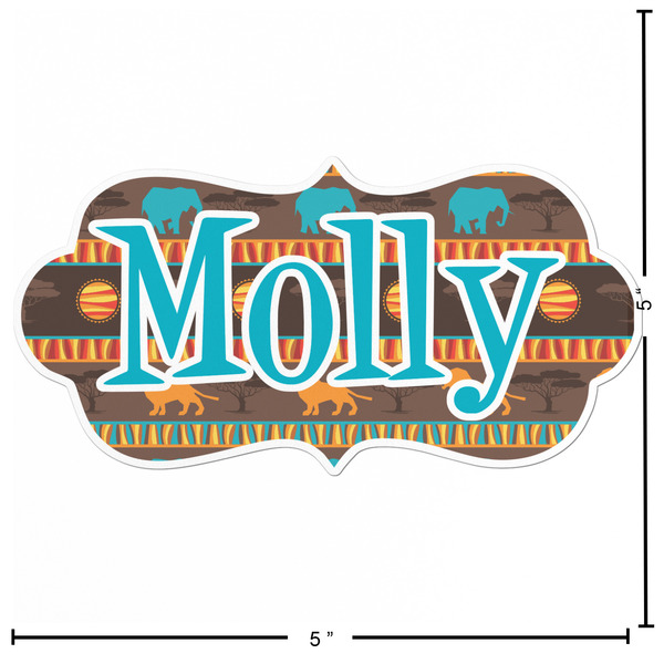 African Lions & Elephants Custom Shape Iron On Patches - L - APPROVAL