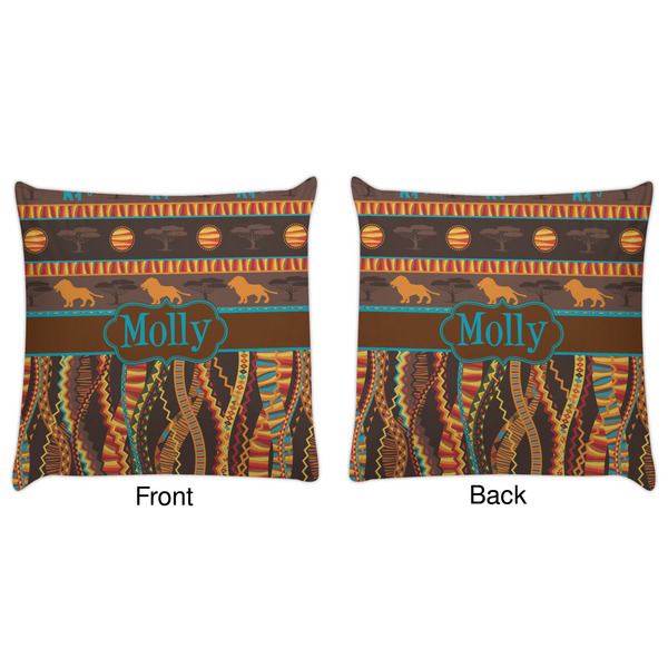 African Lions & Elephants Decorative Pillow Case - Approval