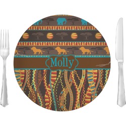 African Lions & Elephants 10" Glass Lunch / Dinner Plates - Single or Set (Personalized)