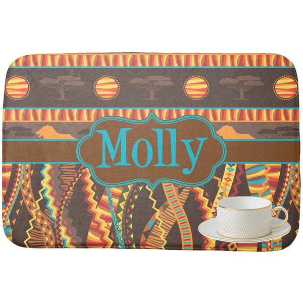 African Lions & Elephants Dish Drying Mat