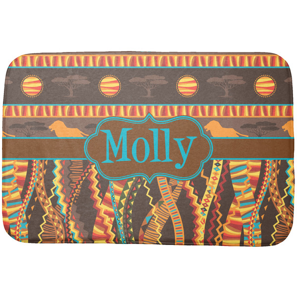 Custom African Lions & Elephants Dish Drying Mat (Personalized)