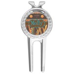 African Lions & Elephants Golf Divot Tool & Ball Marker (Personalized)