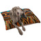 African Lions & Elephants Dog Bed - Large LIFESTYLE