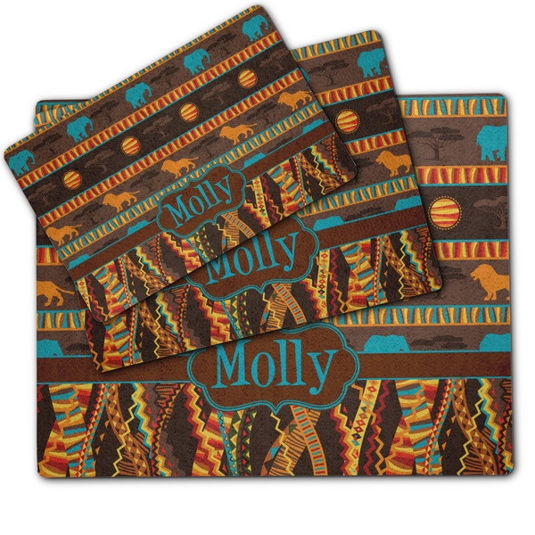 African Lions & Elephants Dog Food Mat - MAIN (sm, med, lrg)