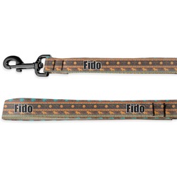 African Lions & Elephants Dog Leash - 6 ft (Personalized)