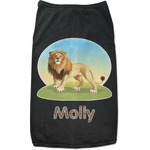 African Lions & Elephants Black Pet Shirt (Personalized)