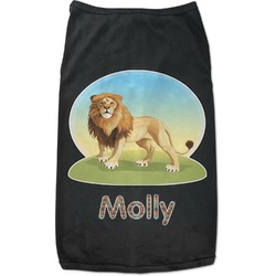 African Lions & Elephants Black Pet Shirt (Personalized)