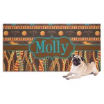 African Lions & Elephants Dog Towel (Personalized)