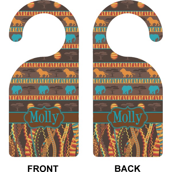 African Lions & Elephants Door Hanger (Approval)