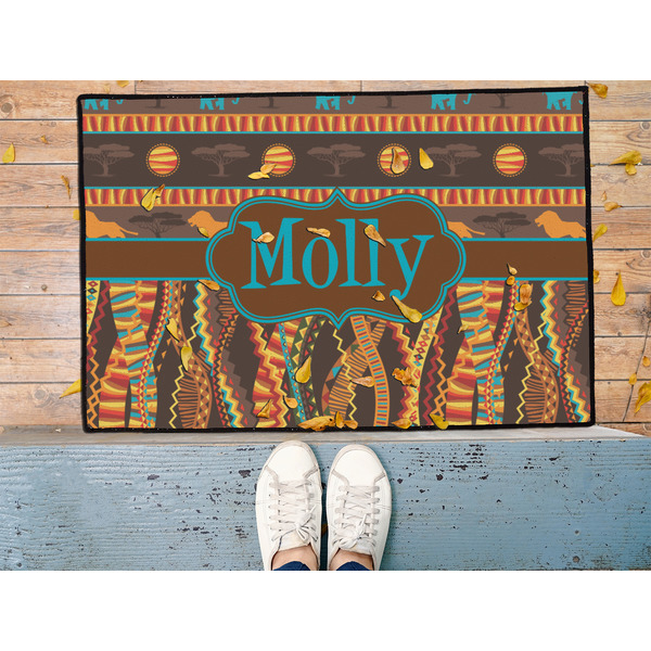 African Lions & Elephants Door Mat - LIFESTYLE (Med)