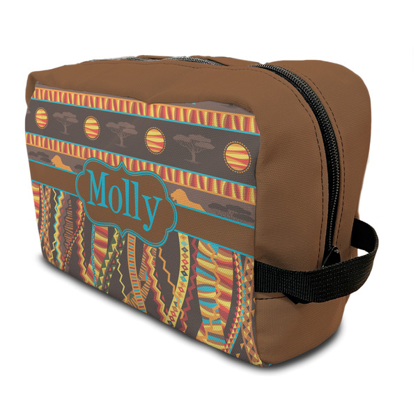 Custom African Lions & Elephants Toiletry Bag / Dopp Kit (Personalized)