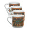 African Lions & Elephants Double Shot Espresso Mugs - Set of 4 Front