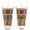 African Lions & Elephants Double Wall Tumbler with Straw - Approval