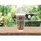 African Lions & Elephants Double Wall Tumbler with Straw Lifestyle