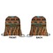 African Lions & Elephants Drawstring Backpack Front & Back Small