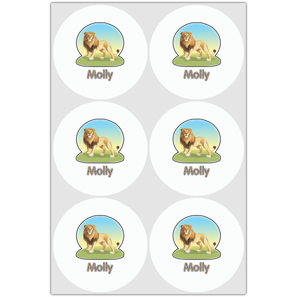 African Lions & Elephants Drink Topper - Large - Set of 6