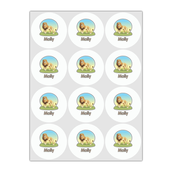 African Lions & Elephants Drink Topper - Small - Set of 12