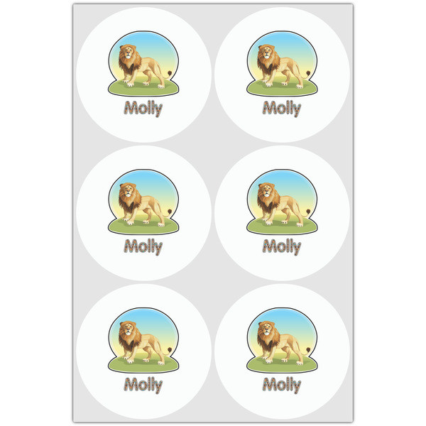 African Lions & Elephants Drink Topper - XLarge - Set of 6