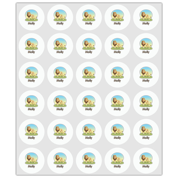 African Lions & Elephants Drink Topper - XSmall - Set of 30