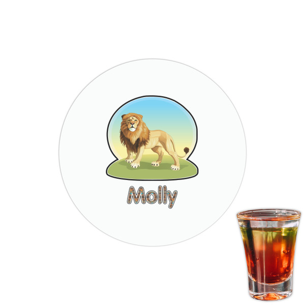 Custom African Lions & Elephants Printed Drink Topper - 1.5" (Personalized)