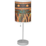 African Lions & Elephants 7" Drum Lamp with Shade (Personalized)