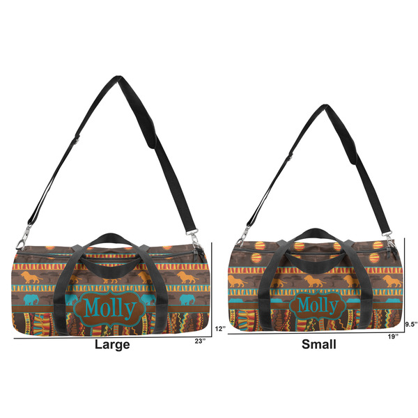 African Lions & Elephants Duffle Bag Small and Large
