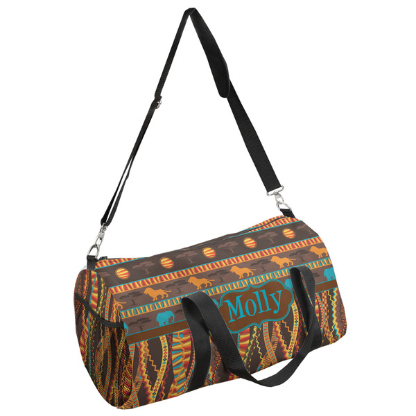 Custom African Lions & Elephants Duffel Bag (Personalized)