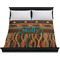 African Lions & Elephants Duvet Cover - King - On Bed - No Prop