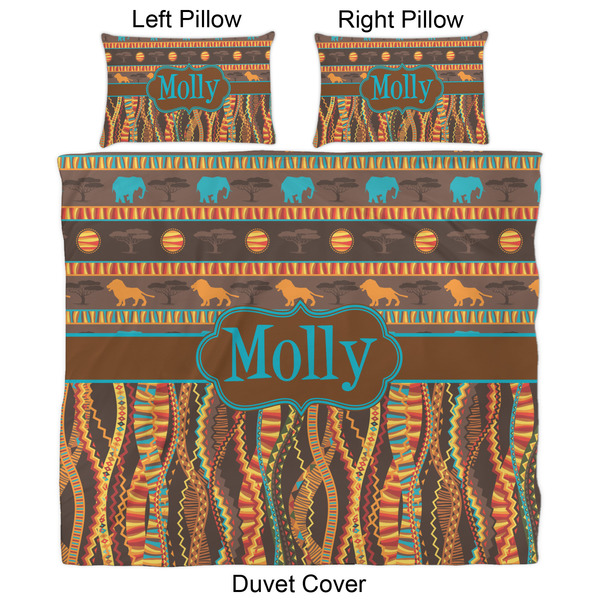 African Lions & Elephants Duvet Cover Set - King - Approval