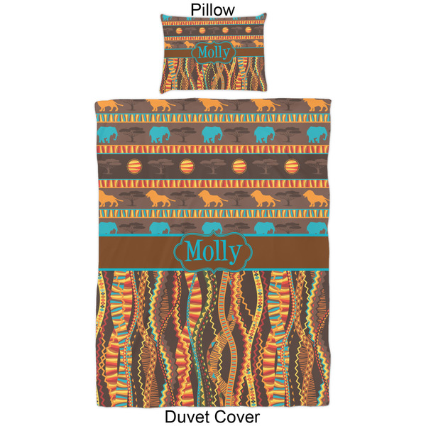 African Lions & Elephants Duvet Cover Set - Twin - Approval