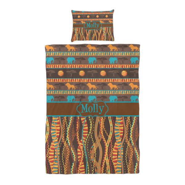 African Lions & Elephants Duvet Cover Set - Twin XL - Alt Approval