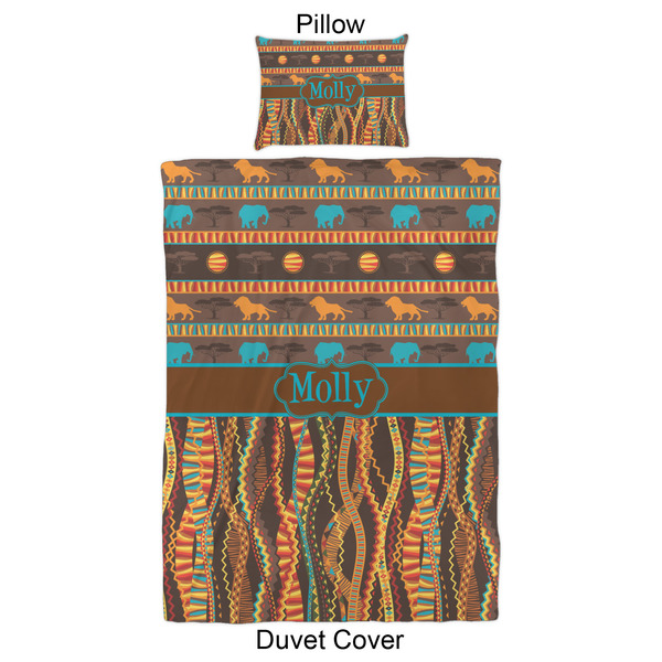 African Lions & Elephants Duvet Cover Set - Twin XL - Approval