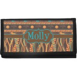 African Lions & Elephants Canvas Checkbook Cover (Personalized)