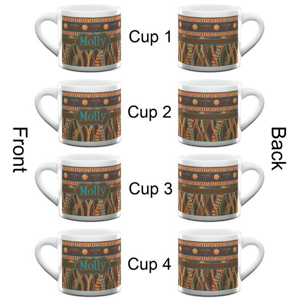 African Lions & Elephants Espresso Cup - 6oz (Double Shot Set of 4) APPROVAL