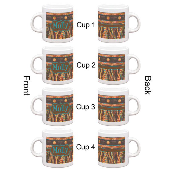 African Lions & Elephants Espresso Cup Set of 4 - Apvl