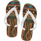 African Lions & Elephants Flip Flops - Large (Personalized)