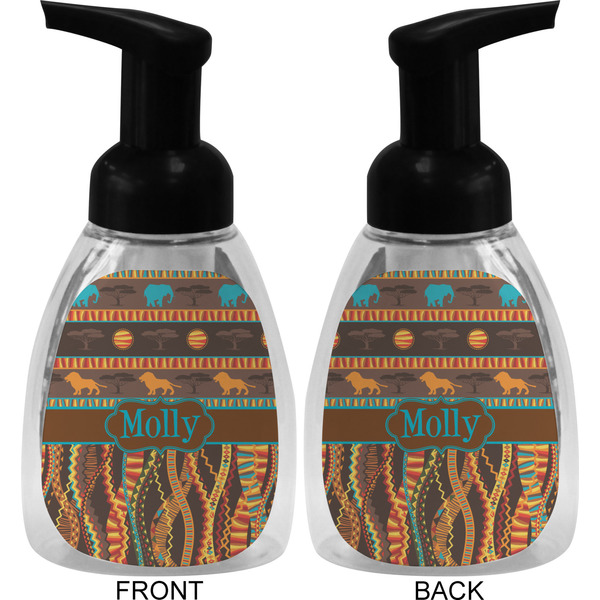 African Lions & Elephants Foam Soap Bottle (Front & Back)