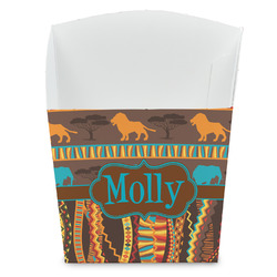 African Lions & Elephants French Fry Favor Boxes (Personalized)