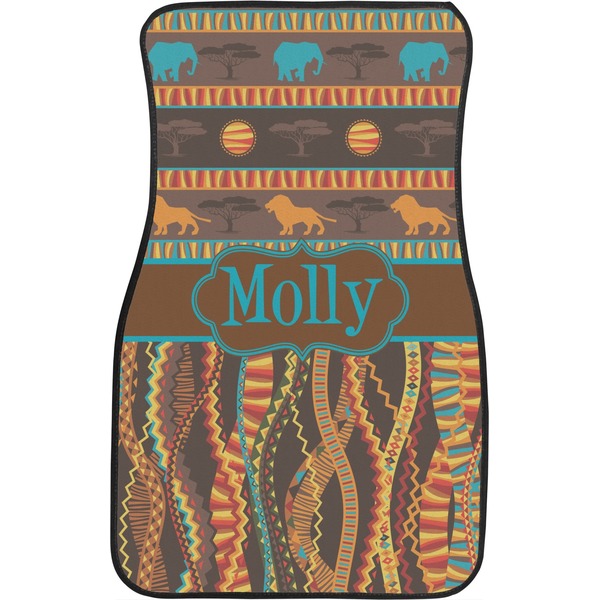 African Lions & Elephants Front Seat Car Mat