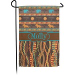 African Lions & Elephants Small Garden Flag - Double Sided w/ Name or Text