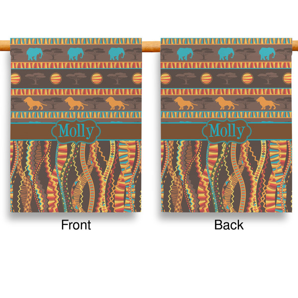 African Lions & Elephants Garden Flags - Large - Double Sided - APPROVAL