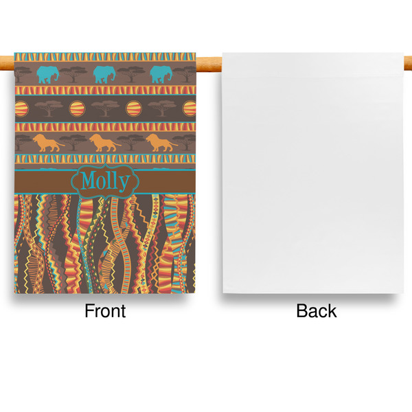 African Lions & Elephants Garden Flags - Large - Single Sided - APPROVAL