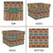 African Lions & Elephants Gift Boxes with Lid - Canvas Wrapped - Large - Approval