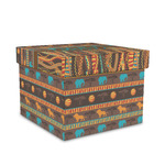 African Lions & Elephants Gift Box with Lid - Canvas Wrapped - Medium (Personalized)