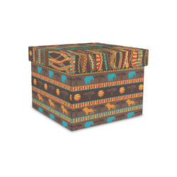 African Lions & Elephants Gift Box with Lid - Canvas Wrapped - Small (Personalized)